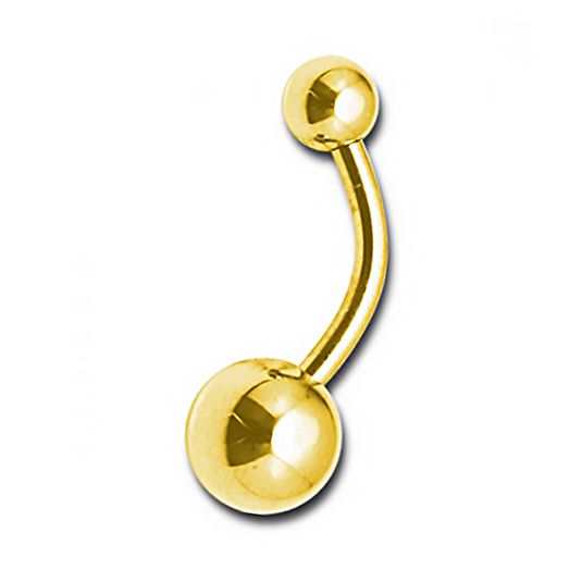 Banana con sfere placcata oro 24 kt