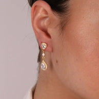 Orecchini in Argento 925 con pendenti a forma di goccia impreziositi da zirconi