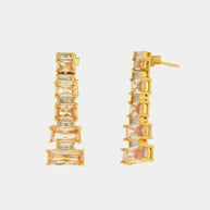 Orecchini in Argento 925 con zirconi champagne