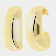 Orecchini in Argento 925 bold a forma di C