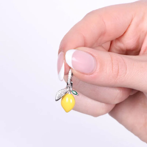 Ciondolo in Argento 925 con limone giallo