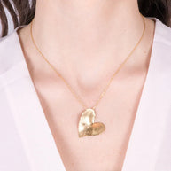 Collana in Argento 925 placcato oro con ciondolo cuore