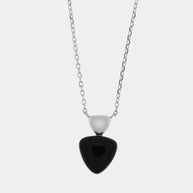 Collana in Argento 925 triangolo smaltato nero