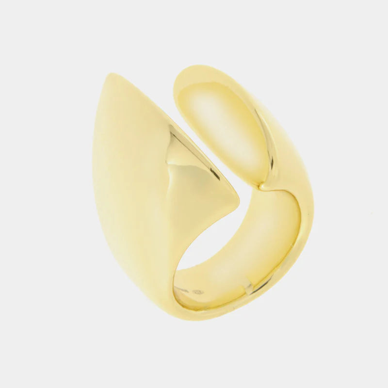 Anello in Argento 925 bold con taglio superiore