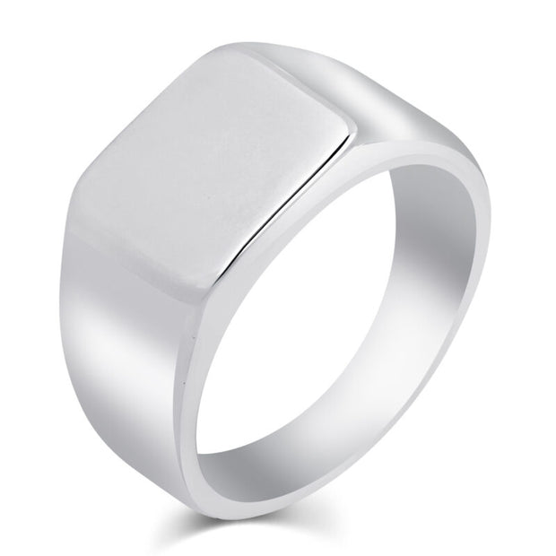 Anello chevalier acciaio