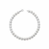 Bracciale con perle d’acqua dolce 6/6,5 mm e chiusura in oro 18 kt