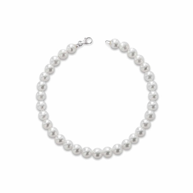 Bracciale con perle d’acqua dolce 6/6,5 mm e chiusura in oro 18 kt