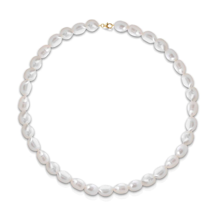 Collana di perle barocche e chiusura in oro giallo 18 kt