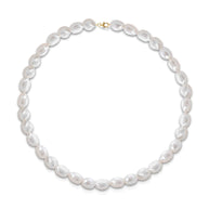 Collana di perle barocche e chiusura in oro giallo 18 kt