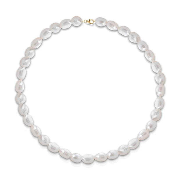 Collana di perle barocche e chiusura in oro giallo 18 kt