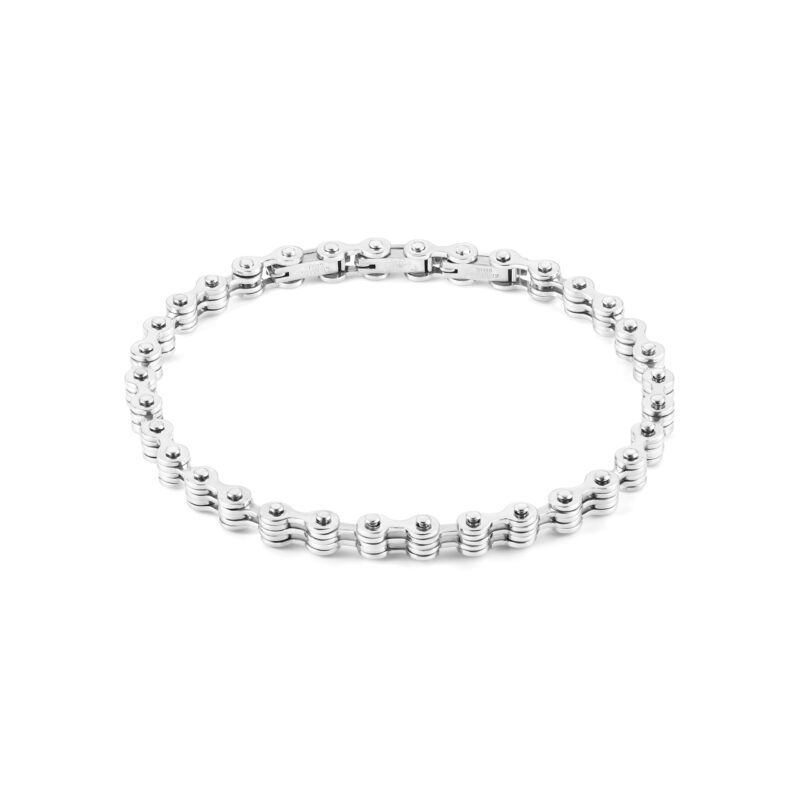 Bracciale uomo in acciaio catena cingolato