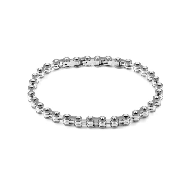 Bracciale catena cingolato acciaio e metal gun