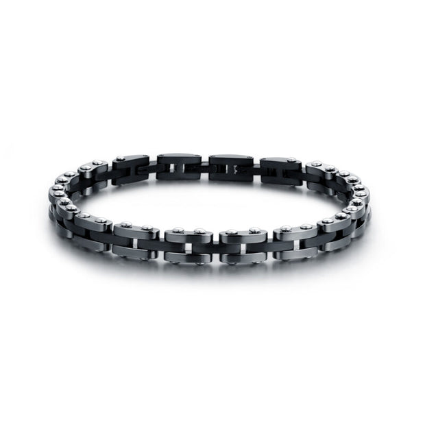 Bracciale uomo in ematite nero