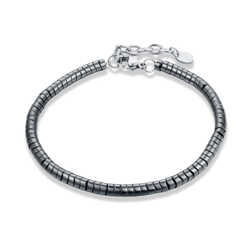 Bracciale in ematite snake scuro