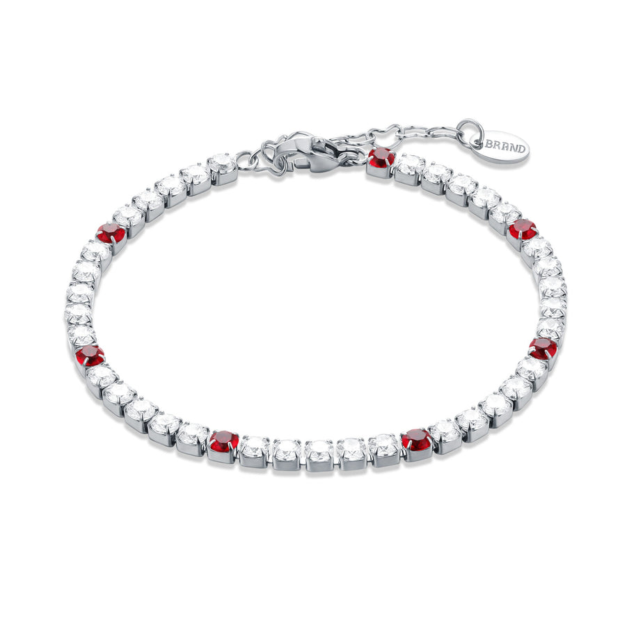 Bracciale maxi tennis con punti di colore donna