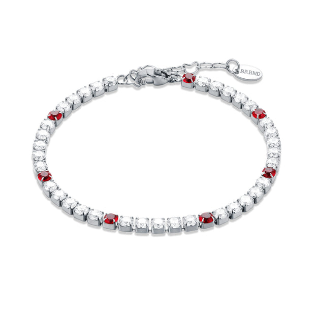 Bracciale maxi tennis con punti di colore donna