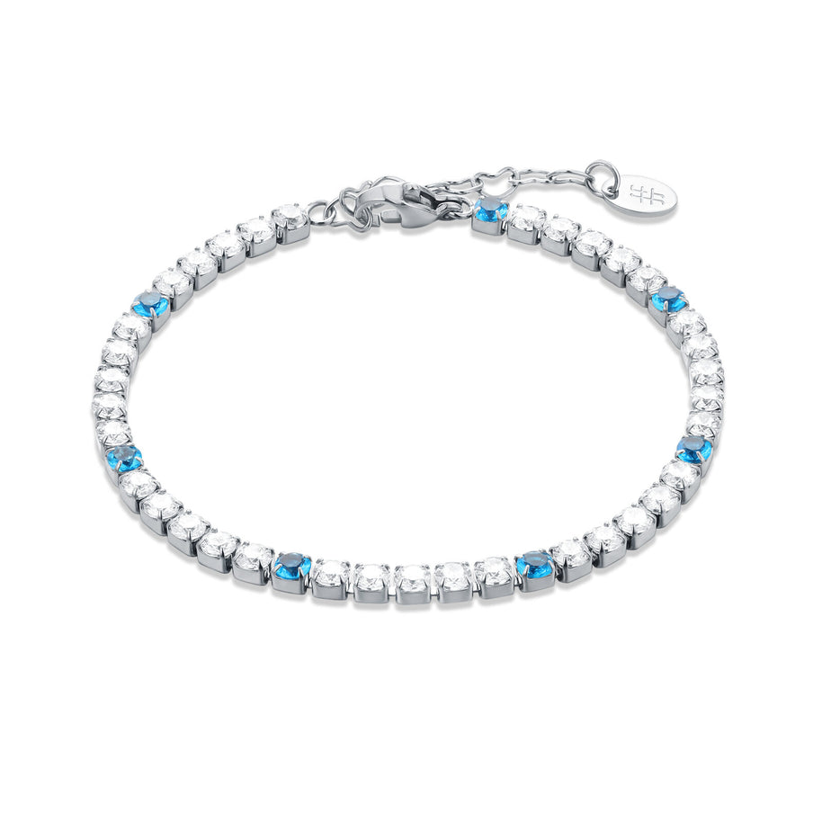 Bracciale maxi tennis con punti di colore donna