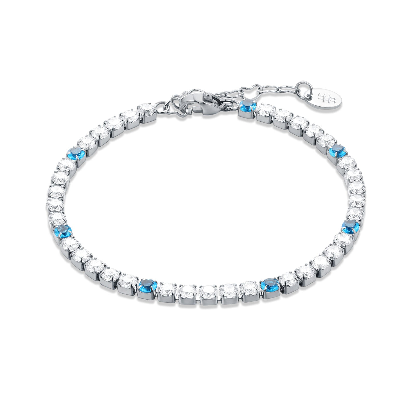 Bracciale maxi tennis con punti di colore donna