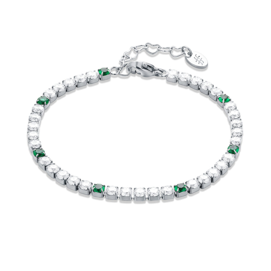 Bracciale maxi tennis con punti di colore donna