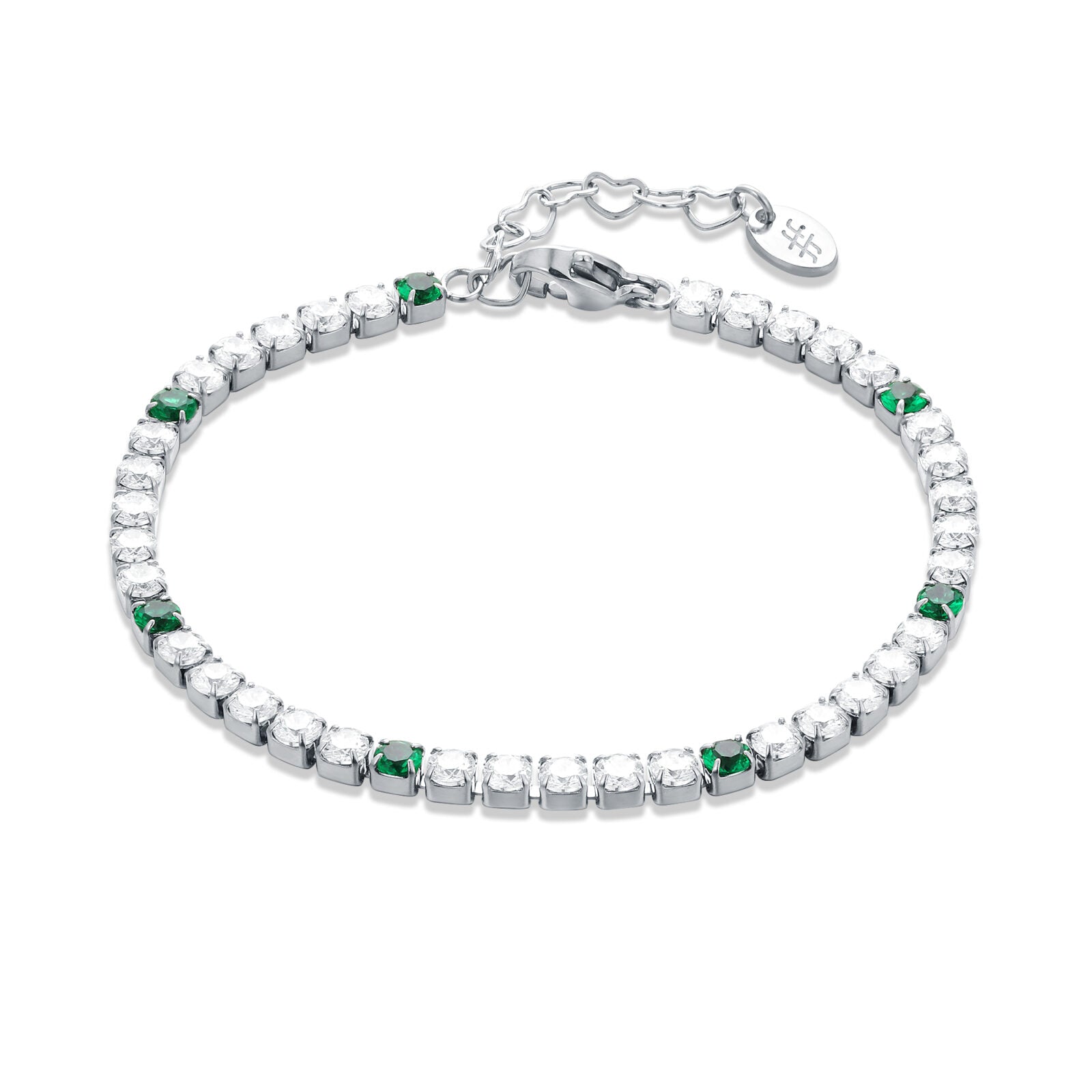 Bracciale maxi tennis con punti di colore donna