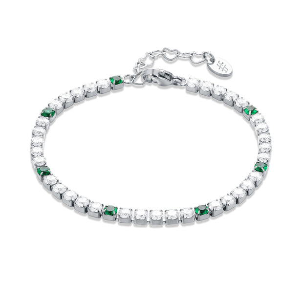 Bracciale maxi tennis con punti di colore donna