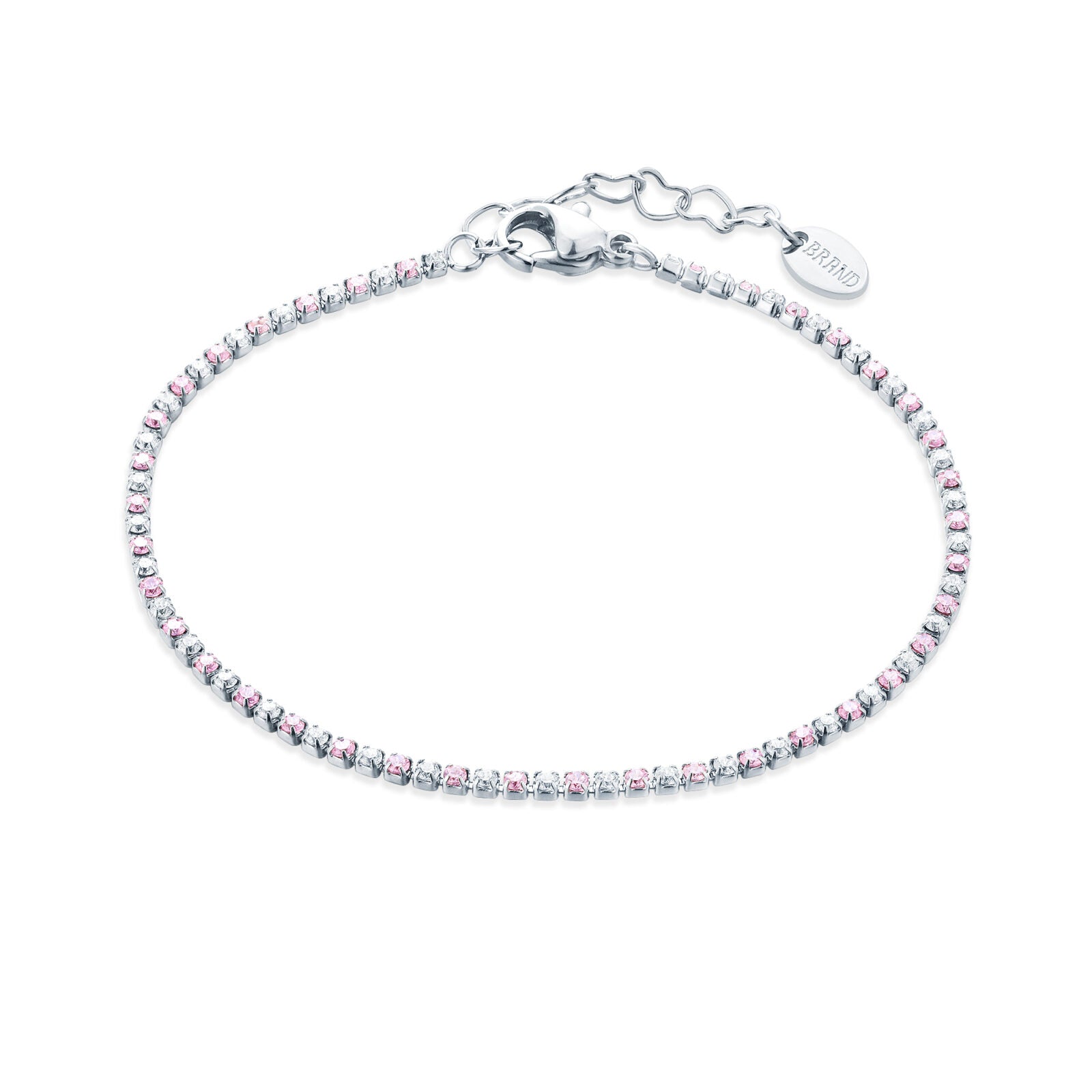 Bracciale micro tennis con colore alternato donna