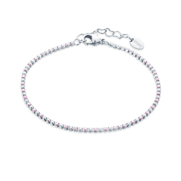 Bracciale micro tennis con colore alternato donna