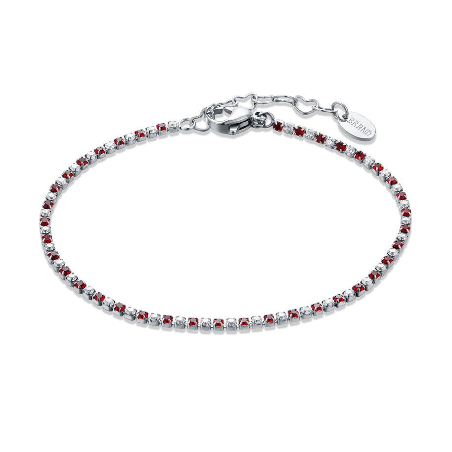 Bracciale micro tennis con colore alternato donna