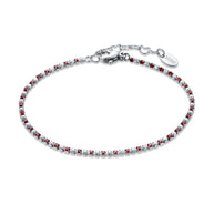 Bracciale micro tennis con colore alternato donna