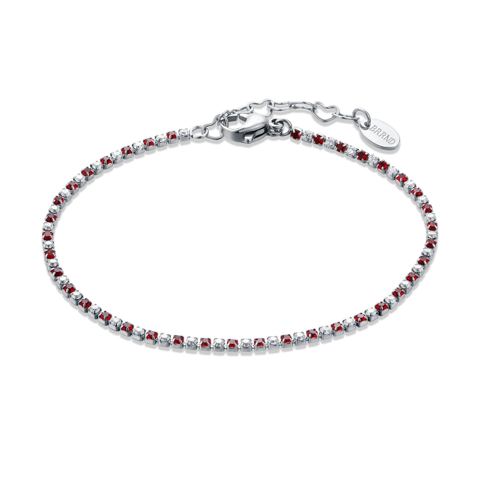 Bracciale micro tennis con colore alternato donna