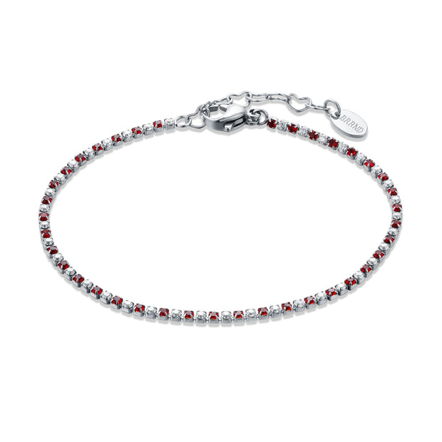 Bracciale micro tennis con colore alternato donna