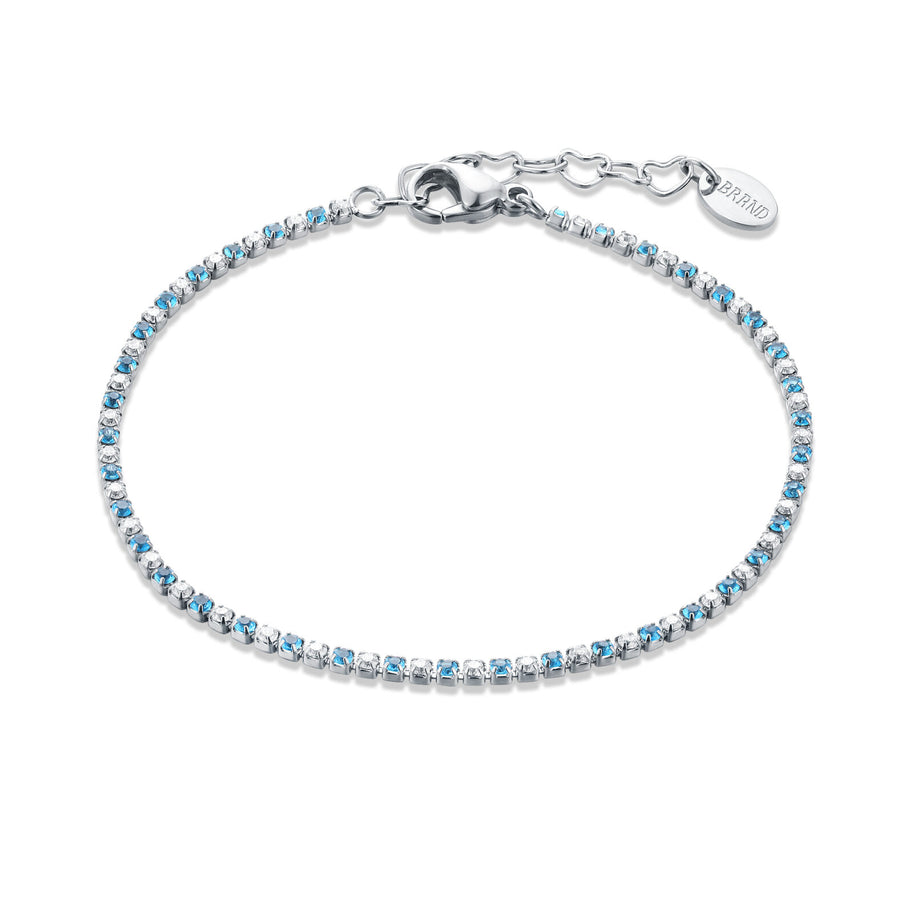 Bracciale micro tennis con colore alternato donna