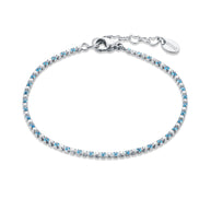 Bracciale micro tennis con colore alternato donna