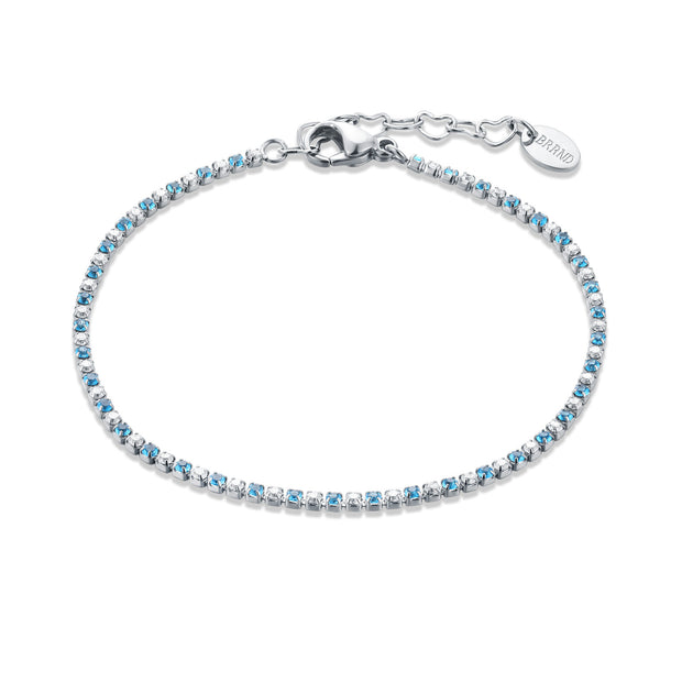 Bracciale micro tennis con colore alternato donna