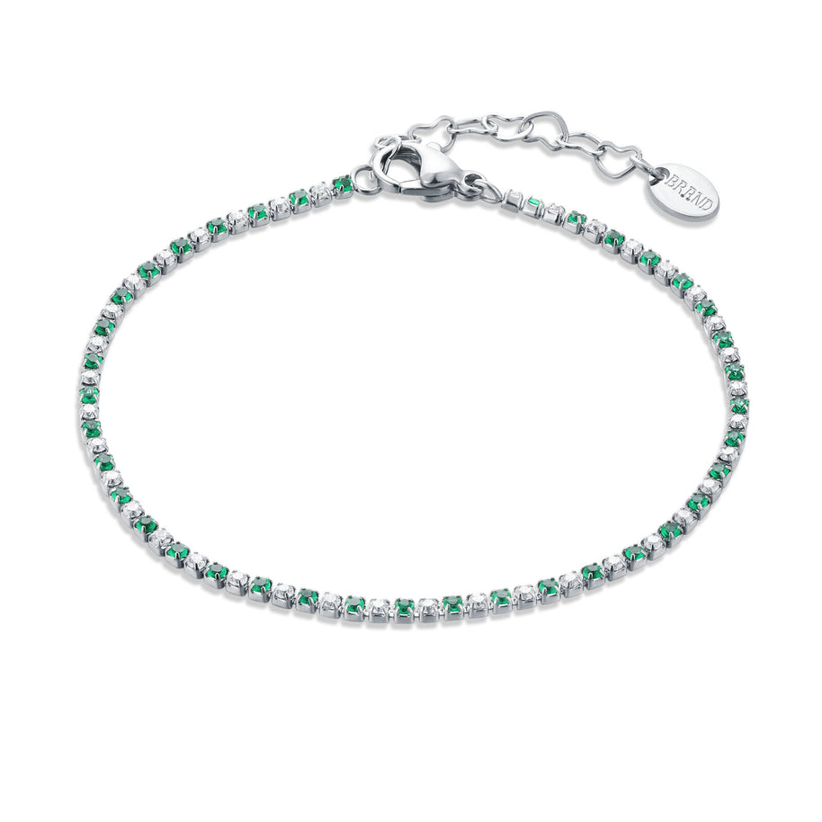 Bracciale micro tennis con colore alternato donna