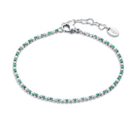 Bracciale micro tennis con colore alternato donna