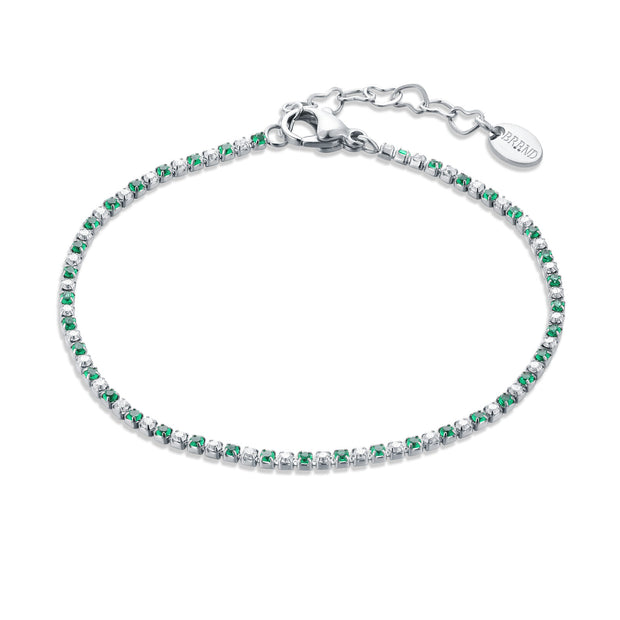 Bracciale micro tennis con colore alternato donna