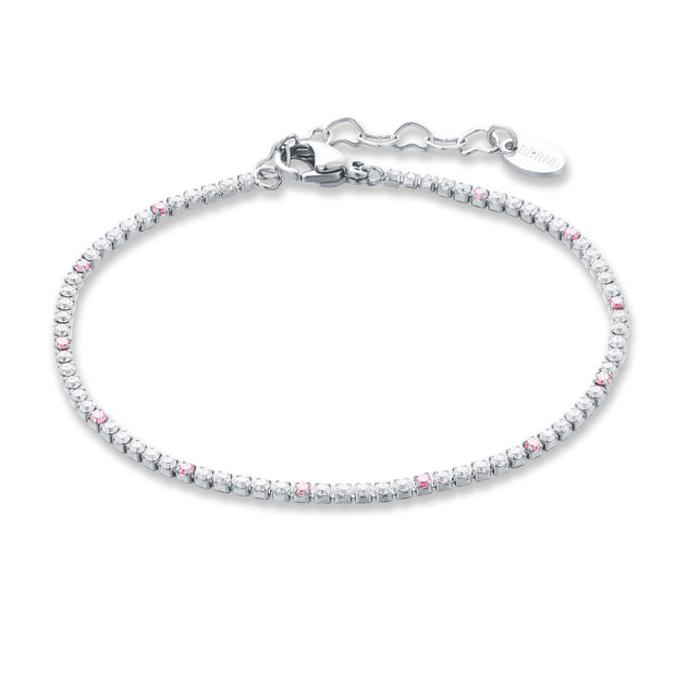 Bracciale micro tennis con punti di colore donna