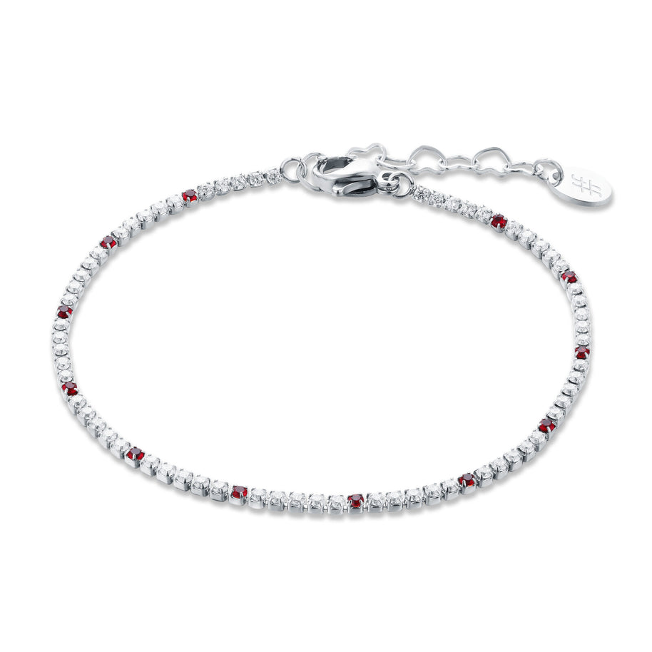 Bracciale micro tennis con punti di colore donna