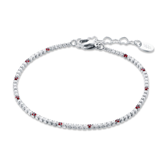 Bracciale micro tennis con punti di colore donna