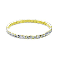 Bracciale maxi tennis elastico donna pvd oro