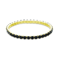 Bracciale maxi tennis elastico donna pvd oro