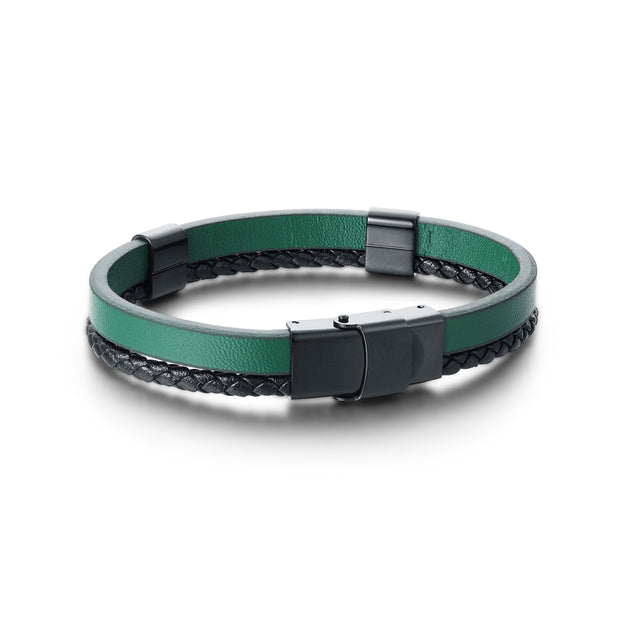 Bracciale in Similpelle Verde Regolabile