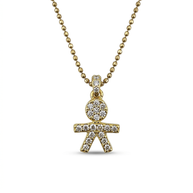 Collana con bimbo zirconato in argento 925%