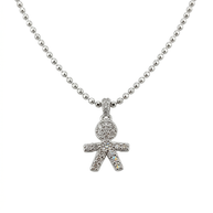 Collana con bimbo zirconato in argento 925%
