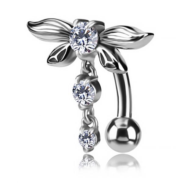 Gioiello per ombelico a forma di libellula