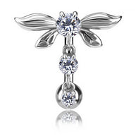 Gioiello per ombelico a forma di libellula