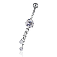 Gioiello per ombelico con due catene veneziane