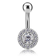 Gioiello per ombelico con zirconi