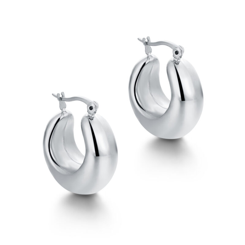 Orecchini Bombati in acciaio